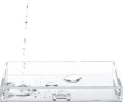 Relaxdays Make-up Organizer Acryl - 3 Lades Met Vakken Acrylbox - Cosmeticabox Opbergdoos - Doorzichtig -Cosmetica winkel 1200x994