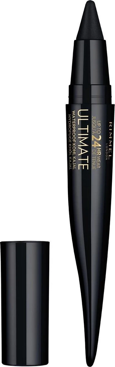 Rimmel London Ultimate Kohl Kajal - Eyeliner - Oogpotlood - 001 Black Obsidian - Waterproof - Zwart - 1.6 G 2 Rimmel London Ultimate Kohl Kajal - Eyeliner - Oogpotlood - 001 Black Obsidian - Waterproof - Zwart - 1.6 G - Afbeelding 2
