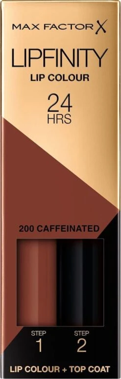 Max Factor Lipfinity Lip Colour 2-step Lippenstift - 200 Caffeinated 18 Max Factor Lipfinity Lip Colour 2-step Lippenstift - 200 Caffeinated -Cosmetica winkel 384x1200