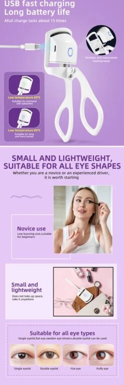 BeautyTech Elektrische Wimperkruller/Wimperkrultang - Roze - Oplaadbaar - Beauty - Verzorging - Make Up 17 BeautyTech Elektrische Wimperkruller/Wimperkrultang - Roze - Oplaadbaar - Beauty - Verzorging - Make Up -Cosmetica winkel 389x1200 8