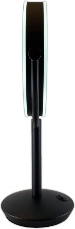 Metalen Verlichte Make-up LED Spiegel Mat Zwart 10x Vergroting 19cm Doorsnee, Inculsief 4x AA Batterijen En USB Stroomkabel -Cosmetica winkel 397x1200 2