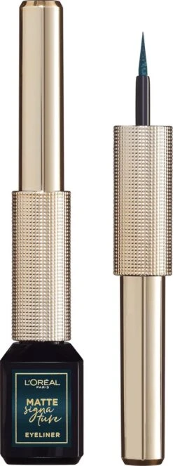 L’Oréal Paris Matte Signature Eyeliner Van Superliner – Matte Liquid Eyeliner – Waterproof - 04 Emeraude – Groen 17 L’Oréal Paris Matte Signature Eyeliner Van Superliner – Matte Liquid Eyeliner – Waterproof - 04 Emeraude – Groen -Cosmetica winkel 447x1200 1