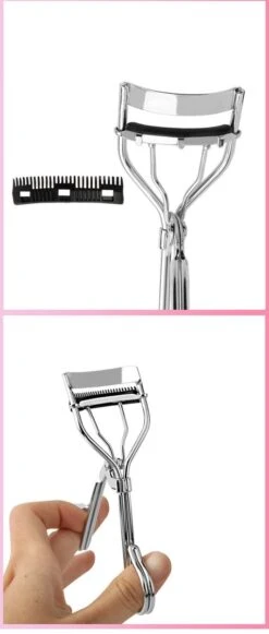 INTER-ESQUE® Wimperkruller - Eyelash Curler + 3x Gratis Extra Siliconen Pad & 3x Extra Kam - Zilver 10 INTER-ESQUE® Wimperkruller - Eyelash Curler + 3x Gratis Extra Siliconen Pad & 3x Extra Kam - Zilver -Cosmetica winkel 510x1200 5