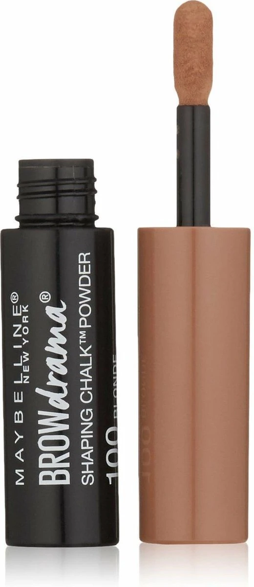 Maybelline Brow Drama Shaping Chalk Powder - 100 Blonde 2 Maybelline Brow Drama Shaping Chalk Powder - 100 Blonde - Afbeelding 2