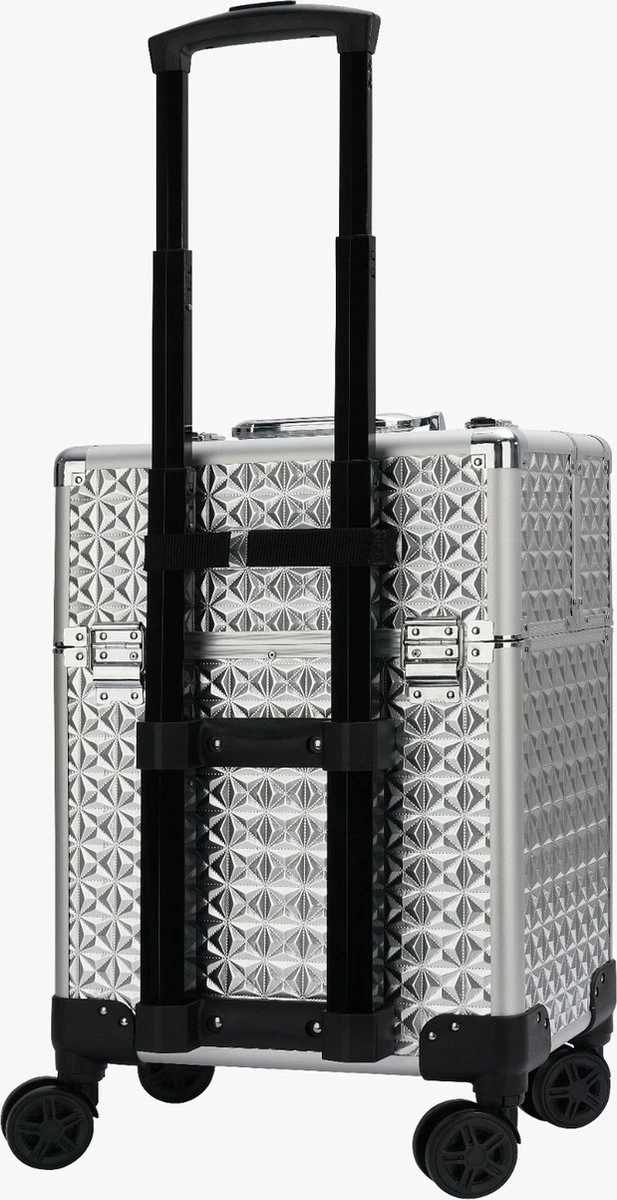 Beauty Koffer Zilver | Beautycase / Beautykoffer / Trolley Van Aluminium - 8 Wielen - Kapper Koffer - Tattoo Koffer - Nagel Koffer - Make-up Koffer 4 Beauty Koffer Zilver | Beautycase / Beautykoffer / Trolley Van Aluminium - 8 Wielen - Kapper Koffer - Tattoo Koffer - Nagel Koffer - Make-up Koffer - Afbeelding 4