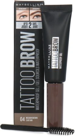 Maybelline Tattoo Brow Waterproof Wenkbrauwgel - 04 Medium Brown -Cosmetica winkel 663x1200 3