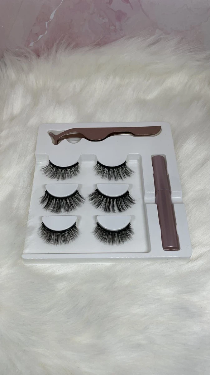 Magnetische Eyeliner En Magnetiche Wimpers - 3 Paar Nepwimpers - 3D Fake Lashes - Inclusief Pincet-natural 3 Magnetische Eyeliner En Magnetiche Wimpers - 3 Paar Nepwimpers - 3D Fake Lashes - Inclusief Pincet-natural - Afbeelding 3