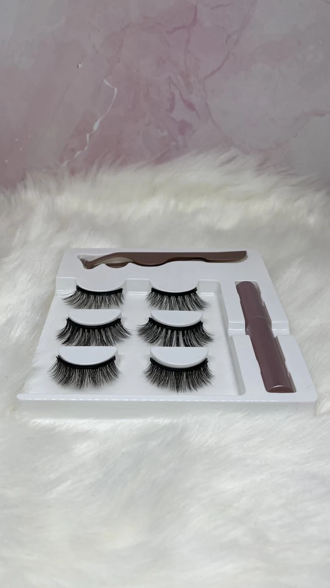 Magnetische Eyeliner En Magnetiche Wimpers - 3 Paar Nepwimpers - 3D Fake Lashes - Inclusief Pincet-natural 6 Magnetische Eyeliner En Magnetiche Wimpers - 3 Paar Nepwimpers - 3D Fake Lashes - Inclusief Pincet-natural - Afbeelding 6