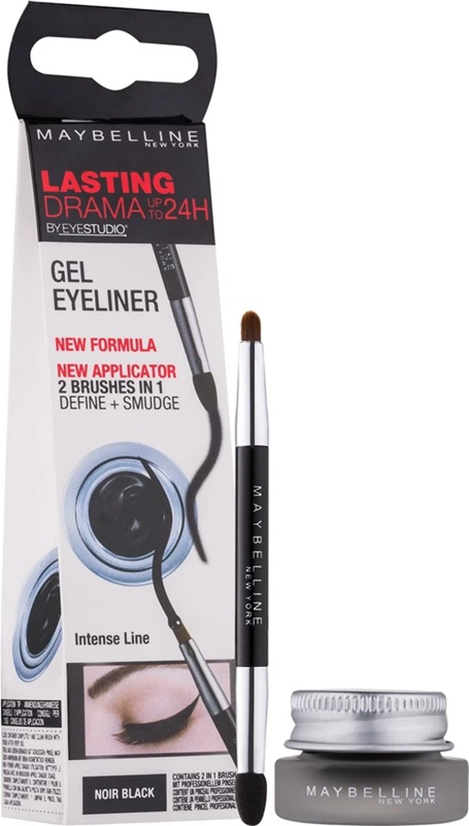Maybelline Lasting Drama Gel Liner - Zwart - Eyeliner 12 Maybelline Lasting Drama Gel Liner - Zwart - Eyeliner - Afbeelding 12