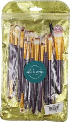 Merkloos Makeup Kwasten - Makeup Set - Makeup Geschenksets - 20delig - Paars - Goud - Able & Borret -Cosmetica winkel 687x1200 5