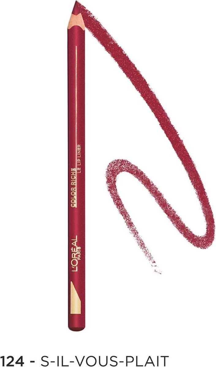 L’Oréal Paris Color Riche Lipliner - 124 S'il Vous Plait - Rood Lippenpotlood 8 L’Oréal Paris Color Riche Lipliner - 124 S'il Vous Plait - Rood Lippenpotlood - Afbeelding 8