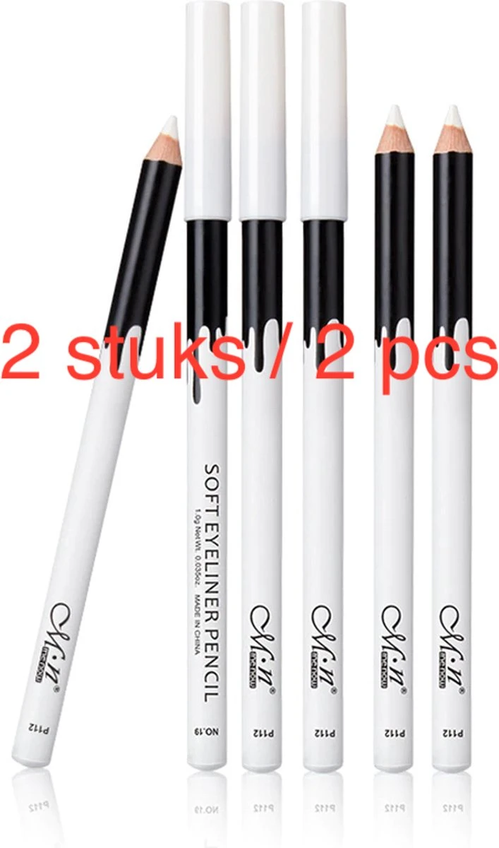 Witte Soft Eyeliner - 2 Stuks - Zachte Eyeliner - White Eyeliner - 2 Pieces - 4 Witte Soft Eyeliner - 2 Stuks - Zachte Eyeliner - White Eyeliner - 2 Pieces - - Afbeelding 4