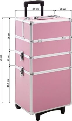 TecTake Cosmetica Koffer Met 3 Etages - Roze - Make-up Koffer 17 TecTake Cosmetica Koffer Met 3 Etages - Roze - Make-up Koffer -Cosmetica winkel 715x1200 6