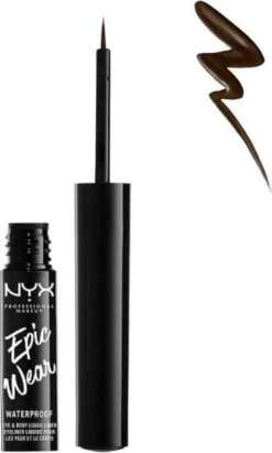 NYX Professional Makeup Epic Wear Liquid EyeLiner - Brown EWSPLL02 - 3,5 Ml -Cosmetica winkel 721x1200