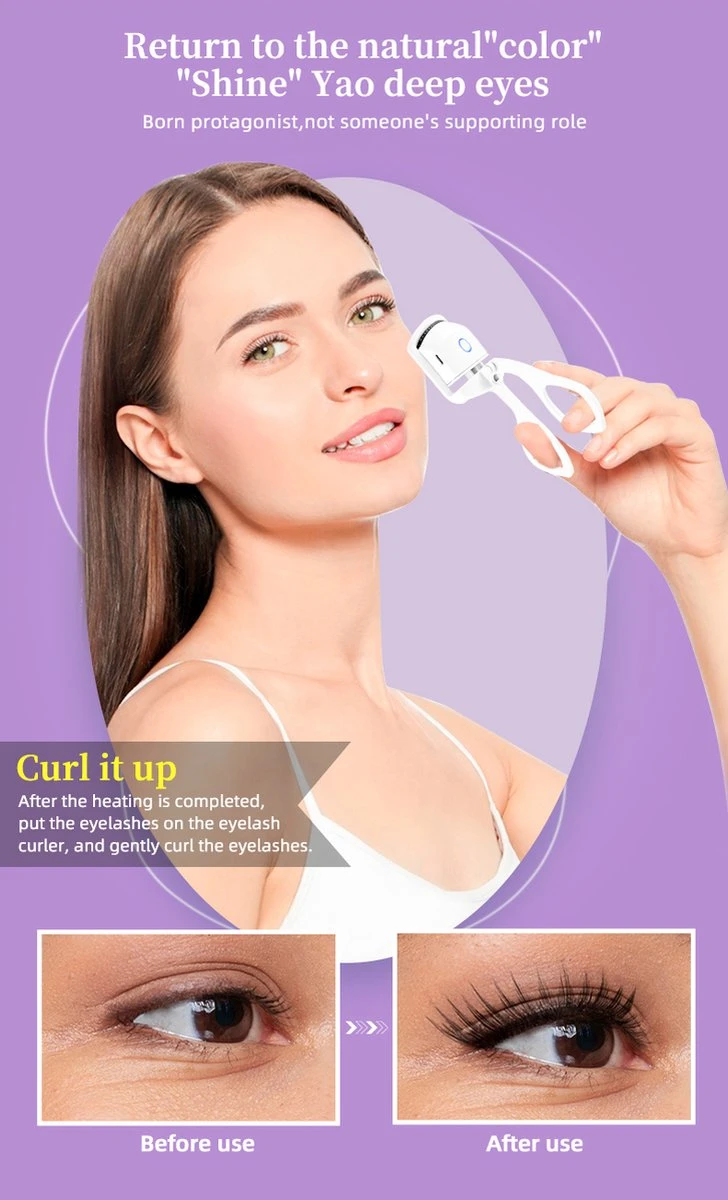 BeautyTech Elektrische Wimperkruller/Wimperkrultang - Roze - Oplaadbaar - Beauty - Verzorging - Make Up 2 BeautyTech Elektrische Wimperkruller/Wimperkrultang - Roze - Oplaadbaar - Beauty - Verzorging - Make Up - Afbeelding 2