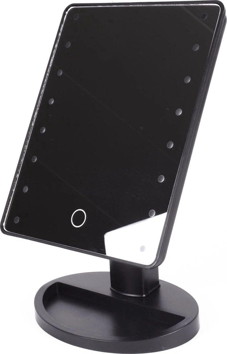 Merkloos Make-Up Spiegel - Zwart- LED Licht - Verlichting - Verlichte Make-Up Spiegel 1 Merkloos Make-Up Spiegel - Zwart- LED Licht - Verlichting - Verlichte Make-Up Spiegel