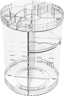 Merkloos Decopatent® Make Up Organizer - 360 Graden Draaibaar - Staande Makeup Organizer Transparant - Cosmetica - Lippenstift - Nagellak - Brushes - Kwasten - Oorbellen Etc -Cosmetica winkel 797x1200 7