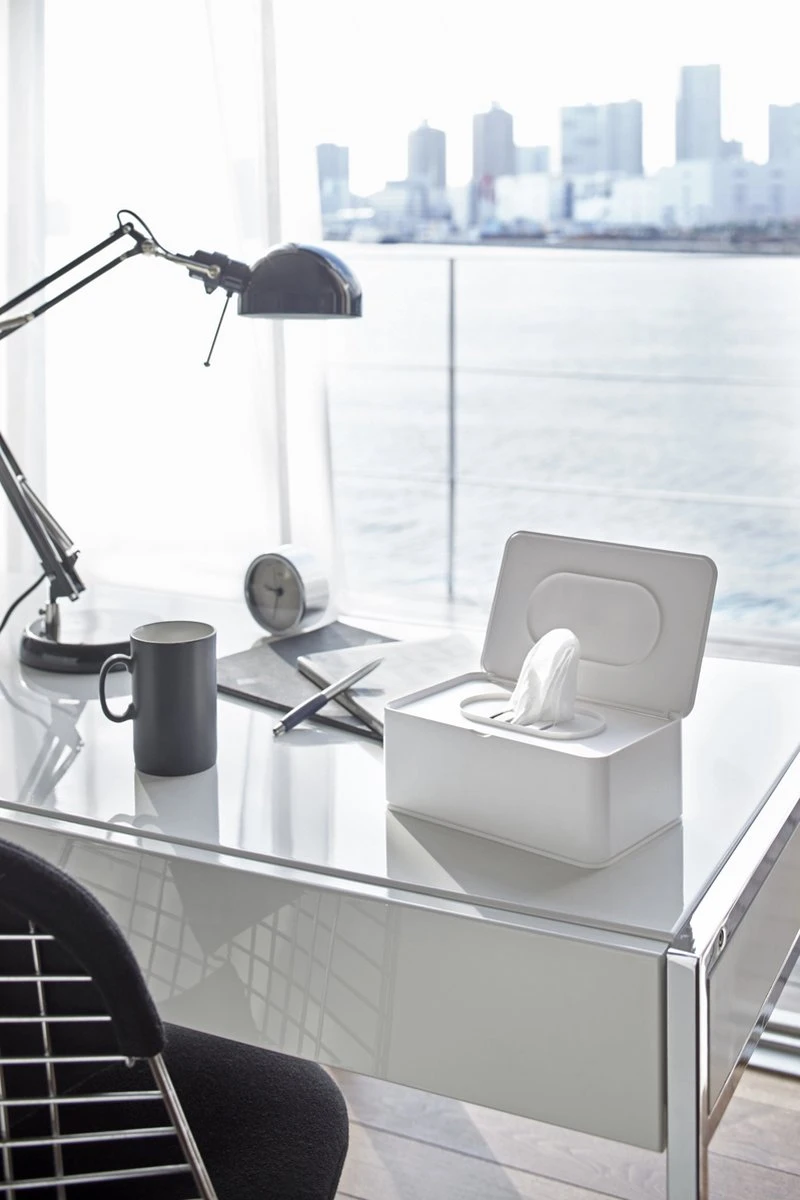 Yamazaki Bakje Voor Vochtige Doekjes - Wit - Met Deksel 10 Yamazaki Bakje Voor Vochtige Doekjes - Wit - Met Deksel - Afbeelding 10