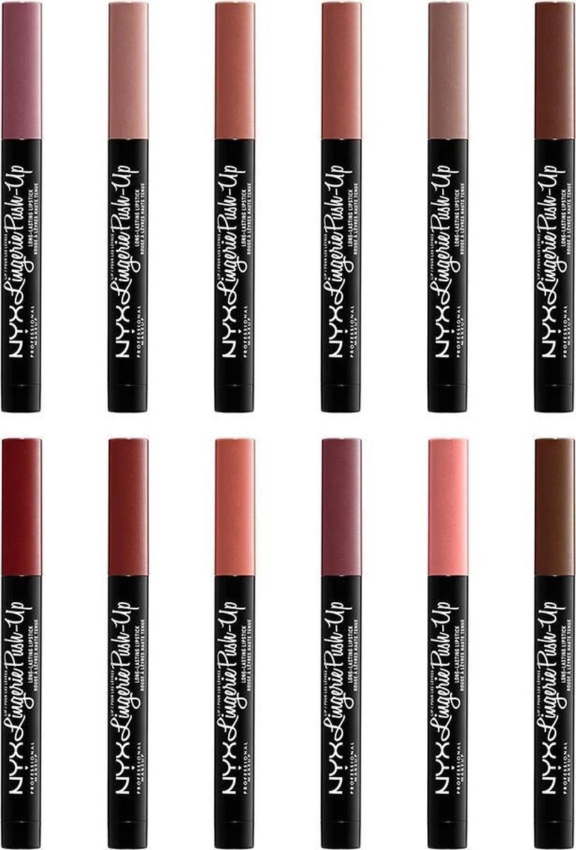 NYX Professional Makeup Lip Lingerie Push Up Long Lasting Lippenpotlood - LIPLIPLS06 Push Up - 16 Gr 8 NYX Professional Makeup Lip Lingerie Push Up Long Lasting Lippenpotlood - LIPLIPLS06 Push Up - 16 Gr - Afbeelding 8