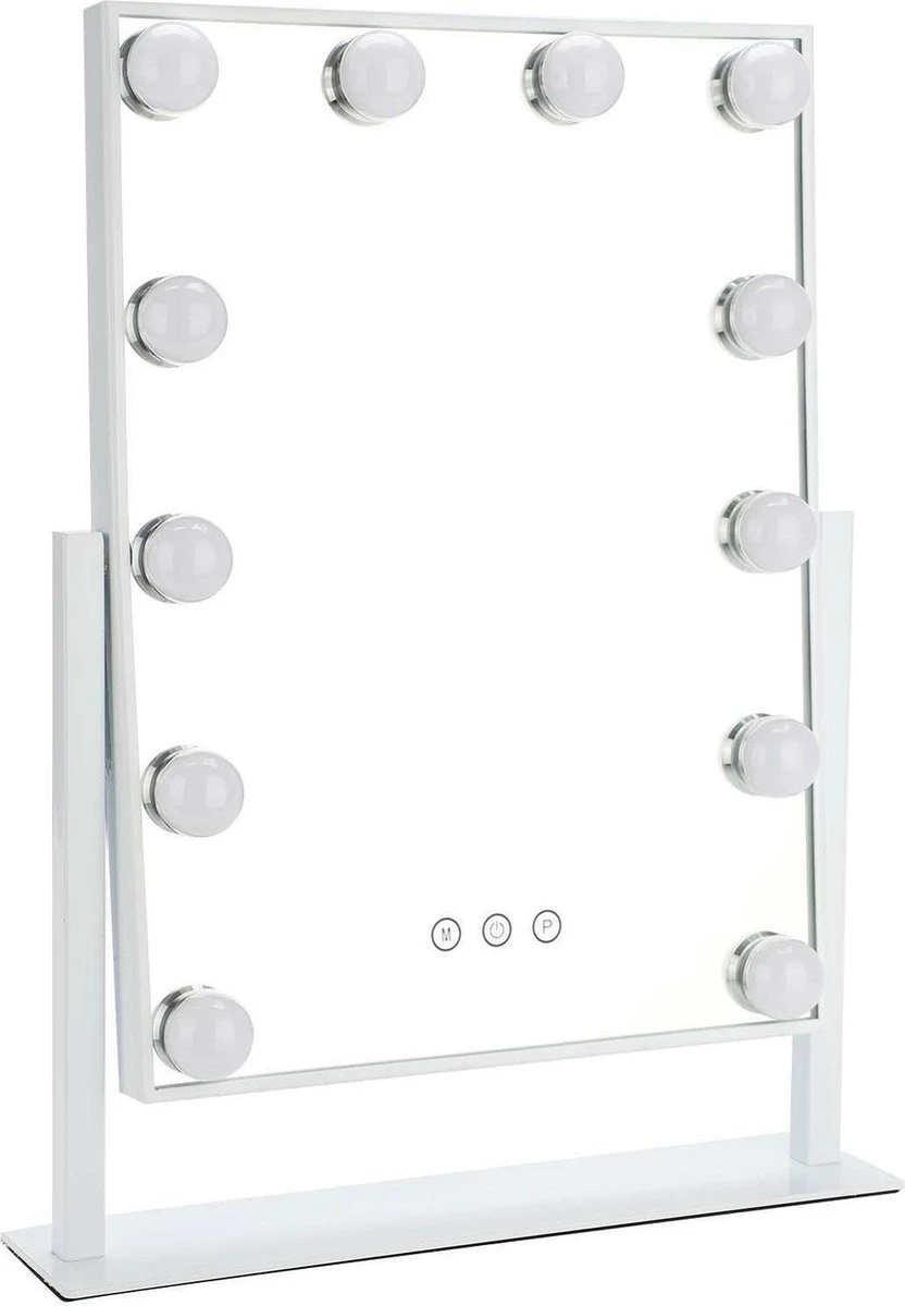 Bright Beauty Vanity Make Up Spiegel Met Verlichting - Wit - Dimbaar Met Drie Lichtstanden 1 Bright Beauty Vanity Make Up Spiegel Met Verlichting - Wit - Dimbaar Met Drie Lichtstanden