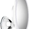 Innovision Make Up Spiegel - Met Verlichting En Zuignap - 360° Verstelbaar - Werkt Op Batterijen En Op Stroom - 5x Vergroot