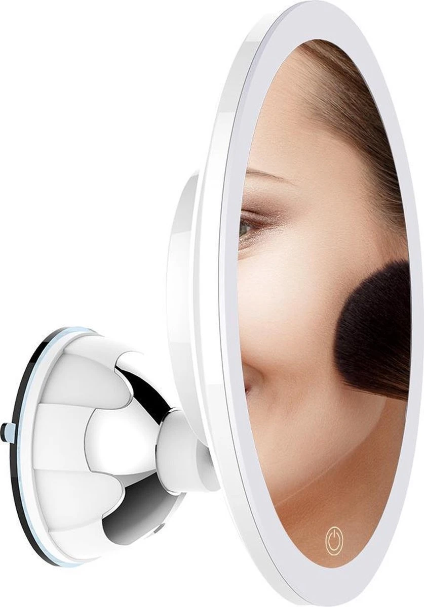 Innovision Make Up Spiegel Met Verlichting En Zuignap - 360° Verstelbaar - 10x Vergroot 1 Innovision Make Up Spiegel Met Verlichting En Zuignap - 360° Verstelbaar - 10x Vergroot