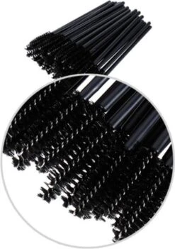 Merkloos Wimperborstel 50 Stuks Voor Wimper Extensions - Make-up - Mascara - Wimper Borsteltjes - Wenkbrauw Borsteltje - Oog Borstel - Zwart -Cosmetica winkel 845x1200 1