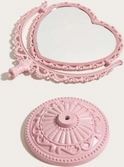 Kawaii Roze Makeup Spiegel - Hart Spiegel - Dubbelzijdig - Makeup Mirror -Cosmetica winkel 893x1200 4