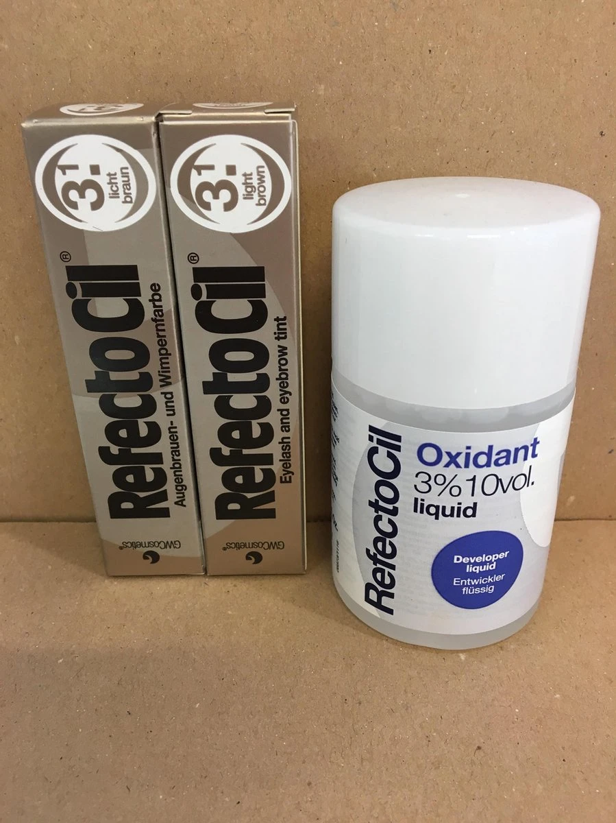 RefectoCil 2 Stuks 3.1 Lichtbruin + 100ml Oxidant 1 RefectoCil 2 Stuks 3.1 Lichtbruin + 100ml Oxidant