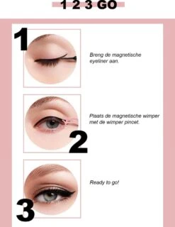 Nepwimers Zonder Lijm | Magnetische Wimpers | Eyeliners | Diamond Wimpers | Pincet | Wimperset | Model Diamond | Fake Lashes | M5 Lashes Diamond Set | Herbruikbare Wimpers | 3D Wimpers | Kit | Waterbestendig | Natuurlijke Wimpers | Waterproof -Cosmetica winkel 927x1200