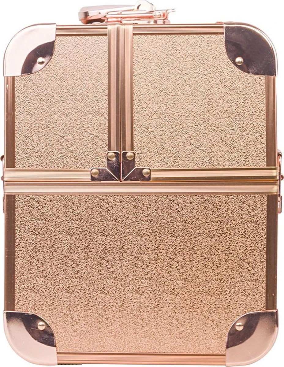Aluminium Koffer Rosé Gold Met Opbergvakken 5 Aluminium Koffer Rosé Gold Met Opbergvakken - Afbeelding 5