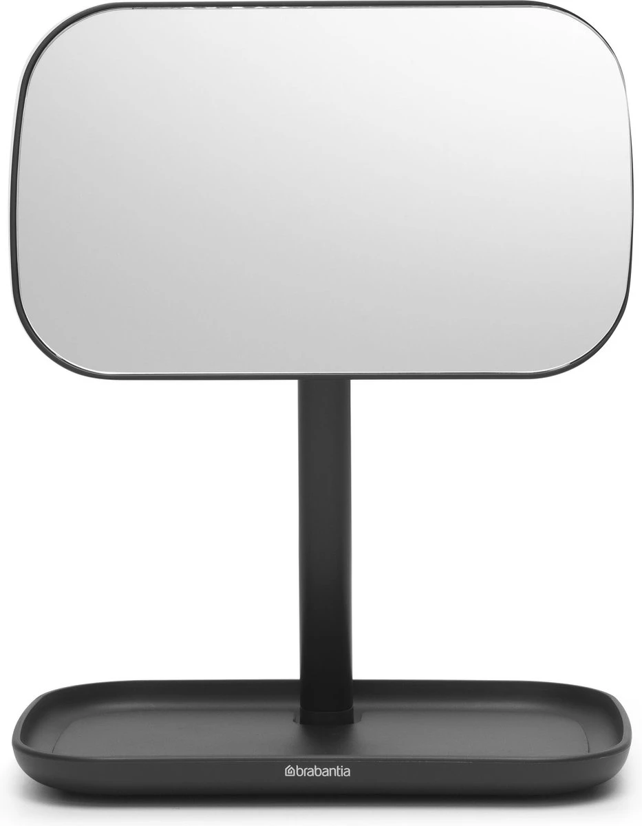 Brabantia ReNew Make-up Spiegel - Met Accessoireschaal - Dark Grey 2 Brabantia ReNew Make-up Spiegel - Met Accessoireschaal - Dark Grey - Afbeelding 2