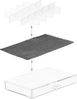 Relaxdays Make-up Organizer Acryl - 3 Lades Met Vakken Acrylbox - Cosmeticabox Opbergdoos - Doorzichtig -Cosmetica winkel 933x1200 5