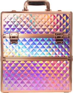 Koffer Groot Holo/Golden Rose XXL Met Opbergvakken -Cosmetica winkel 942x1200 2