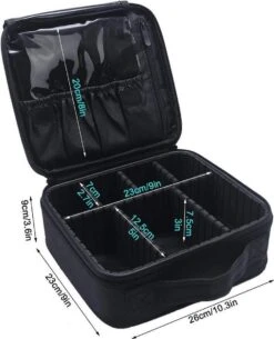 Cosmetica Koffer - Make-up Koffer Met Verstelbare Vakken - Visagie En Nagelstyliste Beauty Koffer - 26x23x9CM 34 Cosmetica Koffer - Make-up Koffer Met Verstelbare Vakken - Visagie En Nagelstyliste Beauty Koffer - 26x23x9CM -Cosmetica winkel 973x1200 1