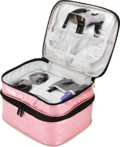 YONO Nagellak Tas - Nagelkoffer Beautycase - Cosmetica Koffer - Manicure Organizer - Roze 6 YONO Nagellak Tas - Nagelkoffer Beautycase - Cosmetica Koffer - Manicure Organizer - Roze -Cosmetica winkel 981x1200 3