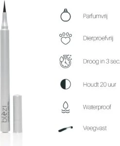Blèzi® Liquid Eye Liner Pen 10 Intense Black - Eyeliner Zwart Waterproof - Mat Zwart -Cosmetica winkel 984x1200