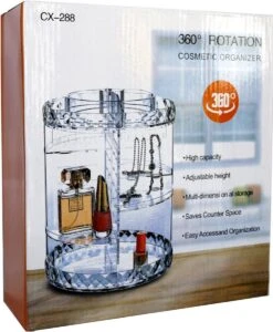 Merkloos Decopatent® Make Up Organizer - 360 Graden Draaibaar - Staande Makeup Organizer Transparant - Cosmetica - Lippenstift - Nagellak - Brushes - Kwasten - Oorbellen Etc -Cosmetica winkel 987x1200 3