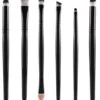 Merkloos Premium Oogschaduw Kwasten Set - 6-delig - Make Up Kwasten - Zwart